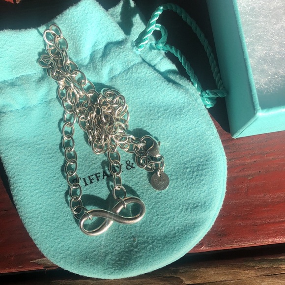 Tiffany & Co. Jewelry - Infinity link chain necklace 18” Tiffany & co sterling silver, boxed & bagged